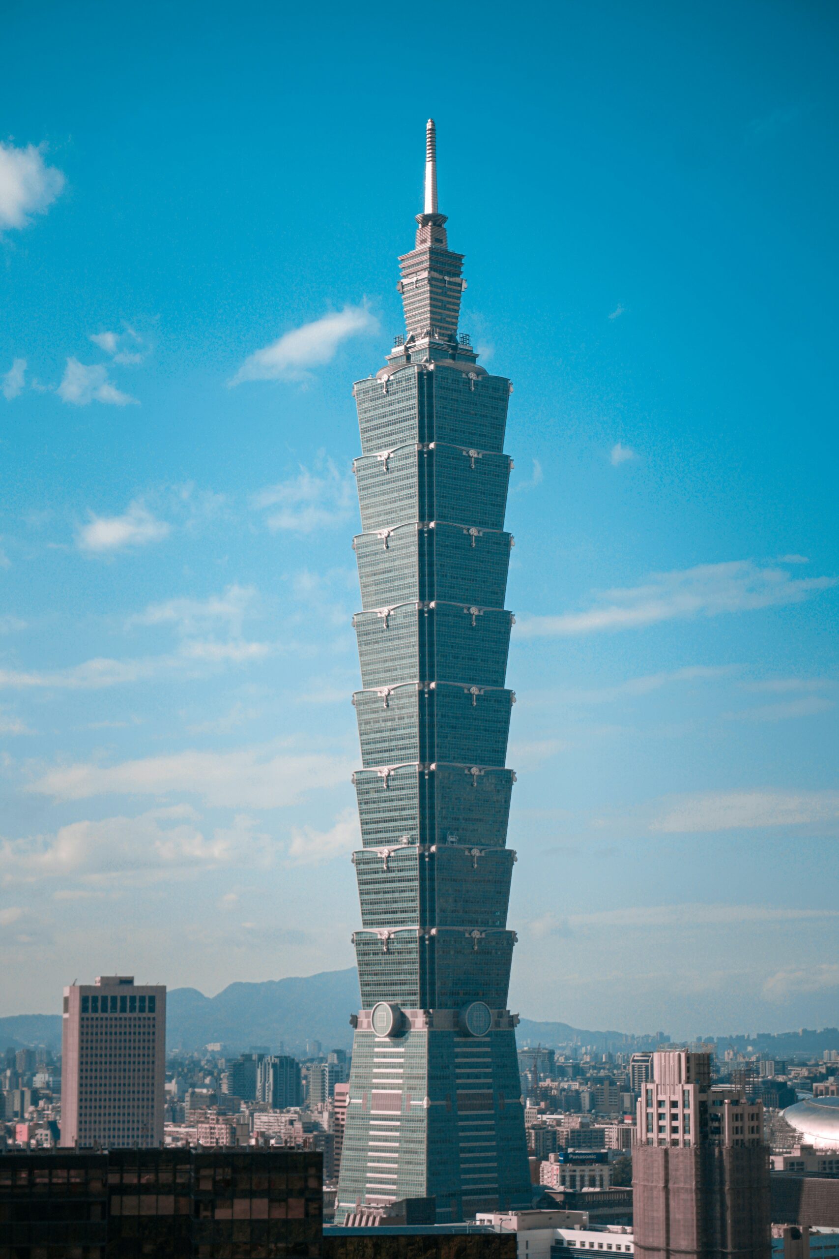 View of Taipei 101 tower at night